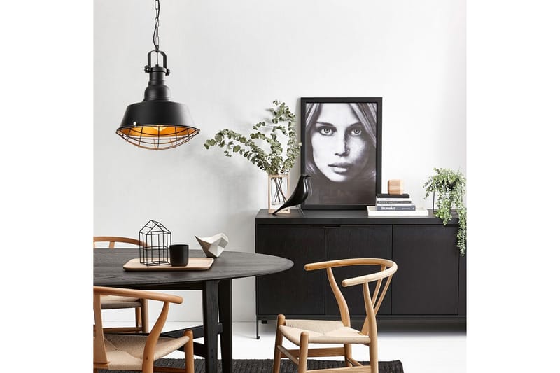 Taklampa Rathour Titanium Svart / Rany - Guld/Svart - Belysning - Inomhusbelysning & lampor - Golvlampor & golvbelysning
