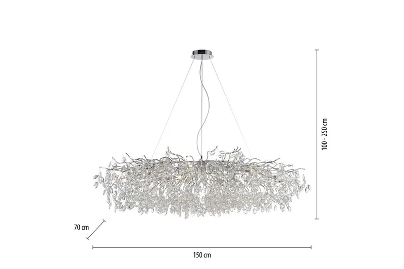 Ricicle Paul Neuhaus Krona - Chrome - Belysning - Inomhusbelysning & lampor - Taklampor & takbelysning - Kristallkrona & takkrona