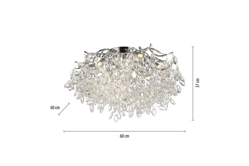 Ricicle Paul Neuhaus Taklampa - Chrome - Belysning - Inomhusbelysning & lampor - Taklampor & takbelysning - Kristallkrona & takkrona