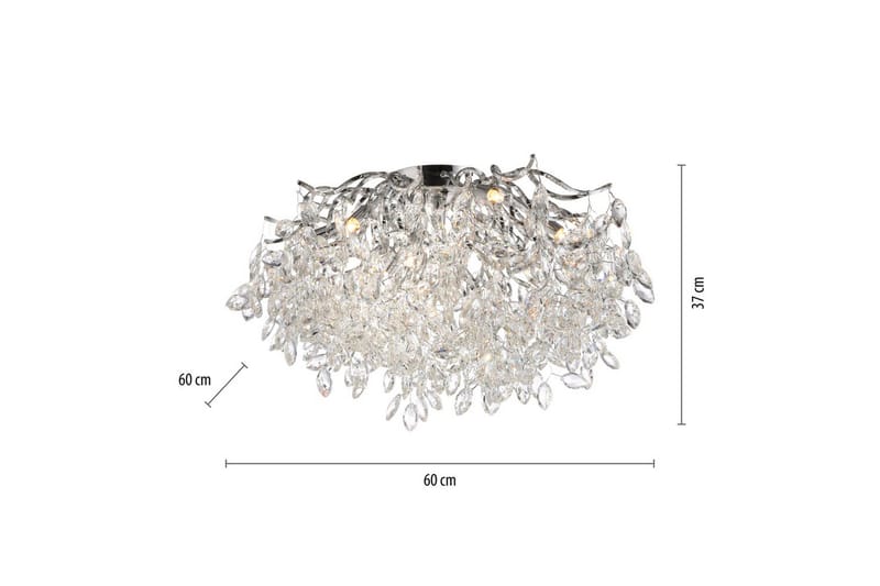 Ricicle Paul Neuhaus Taklampa - Chrome - Belysning - Inomhusbelysning & lampor - Taklampor & takbelysning - Kristallkrona & takkrona