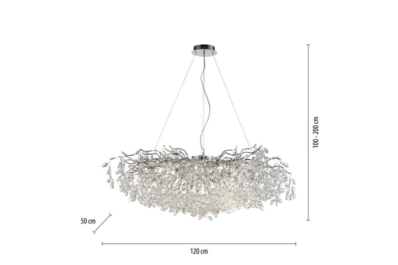 Ricicle Paul Neuhaus Krona - Chrome - Belysning - Inomhusbelysning & lampor - Taklampor & takbelysning - Kristallkrona & takkrona