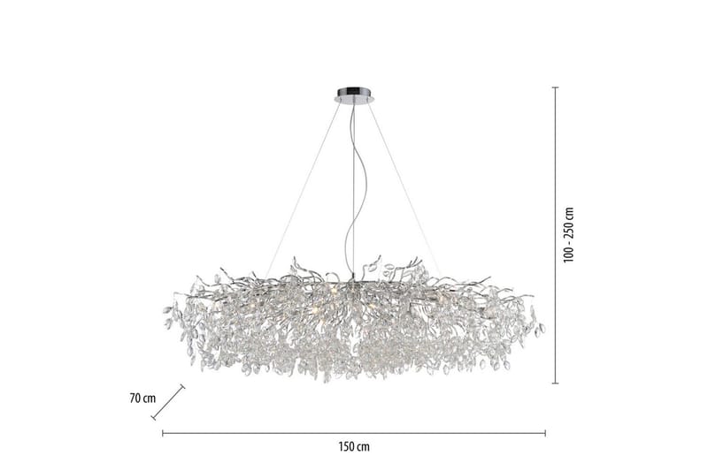 Ricicle Paul Neuhaus Krona - Chrome - Belysning - Inomhusbelysning & lampor - Taklampor & takbelysning - Kristallkrona & takkrona