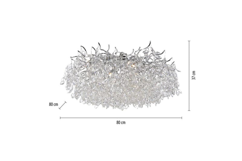 Ricicle Paul Neuhaus Taklampa - Chrome - Belysning - Inomhusbelysning & lampor - Taklampor & takbelysning - Kristallkrona & takkrona