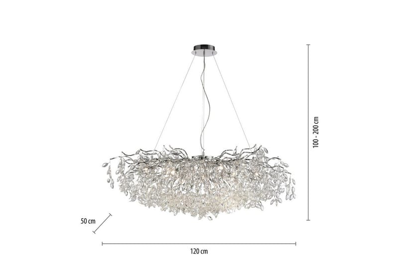 Ricicle Paul Neuhaus Krona - Chrome - Belysning - Inomhusbelysning & lampor - Taklampor & takbelysning - Kristallkrona & takkrona