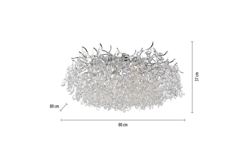 Ricicle Paul Neuhaus Taklampa - Chrome - Belysning - Inomhusbelysning & lampor - Taklampor & takbelysning - Kristallkrona & takkrona