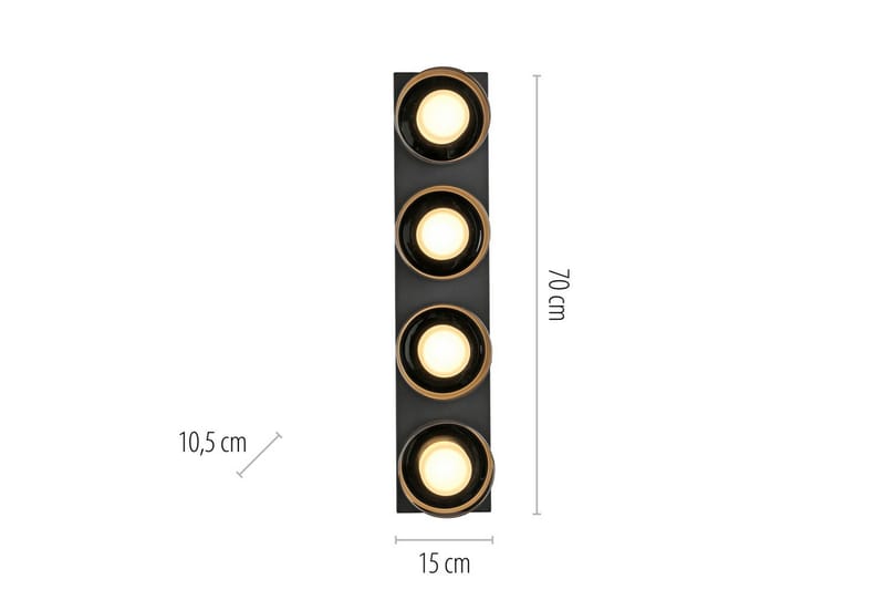Rika Paul Neuhaus Taklampa - Black - Belysning - Inomhusbelysning & lampor - Taklampor & takbelysning - Plafond