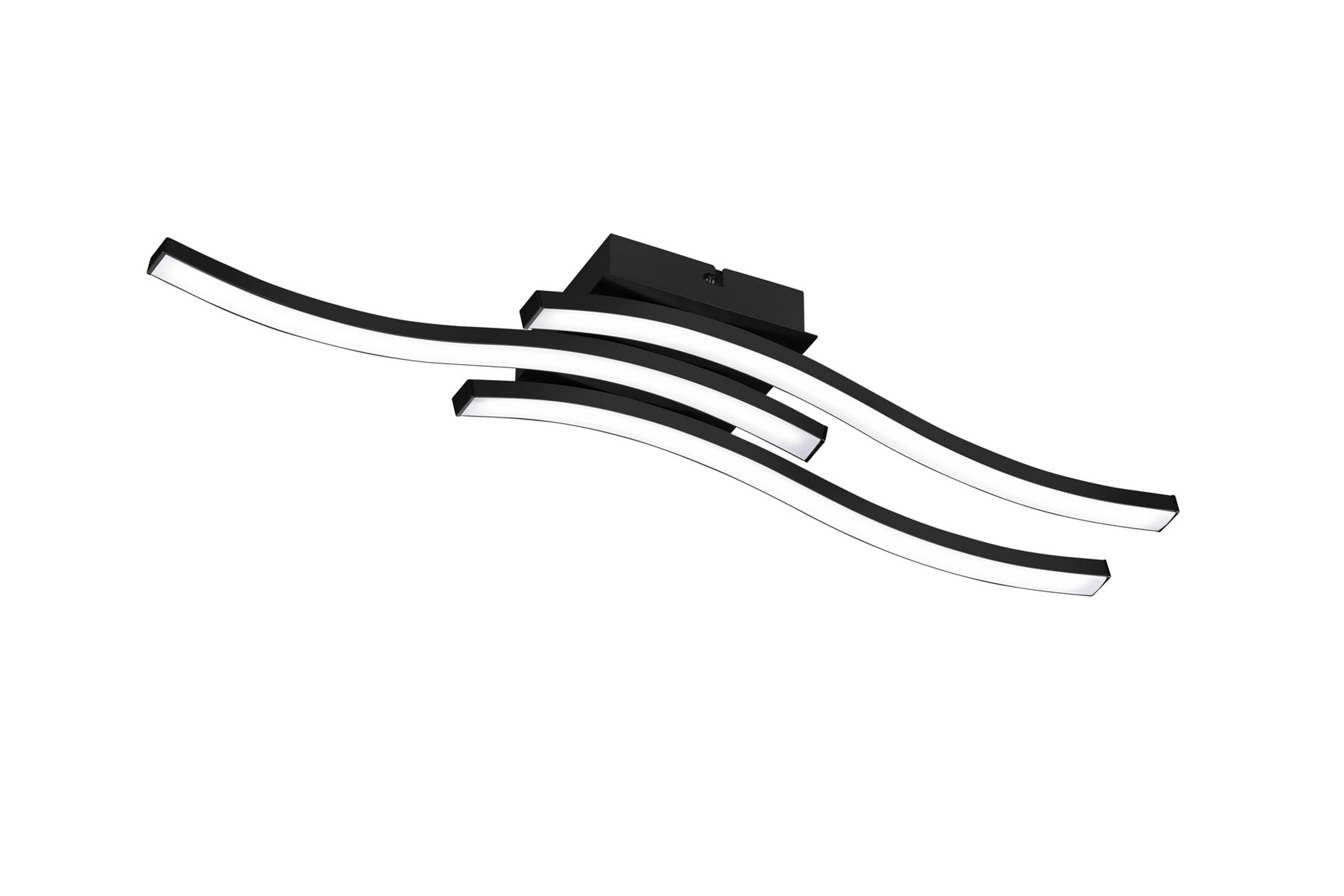 ROUTE LED Plafond 3L mattsvart - Matt svart/Vit