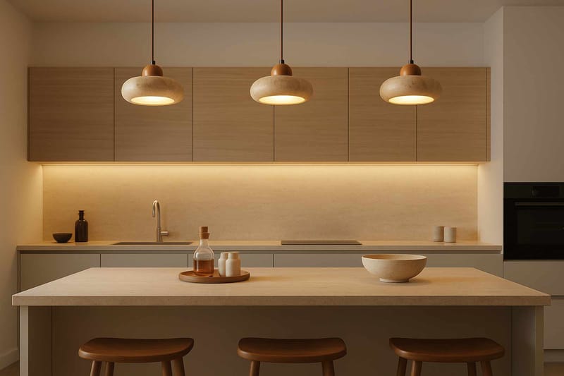 Serros Pendellampa - Beige Och Ek - Belysning - Inomhusbelysning & lampor - Taklampor & takbelysning - Kristallkrona & takkrona