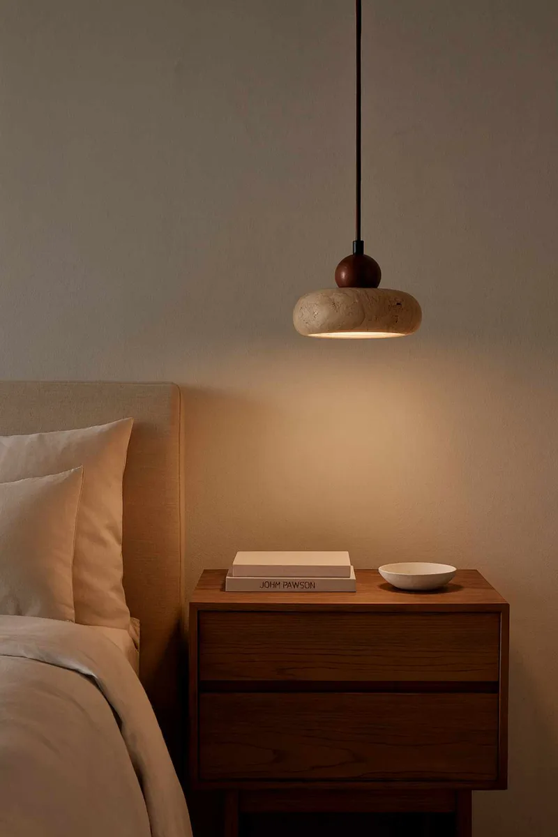 Serros Pendellampa - Beige Och Valnöt - Belysning - Inomhusbelysning & lampor - Taklampor & takbelysning - Kristallkrona & takkrona