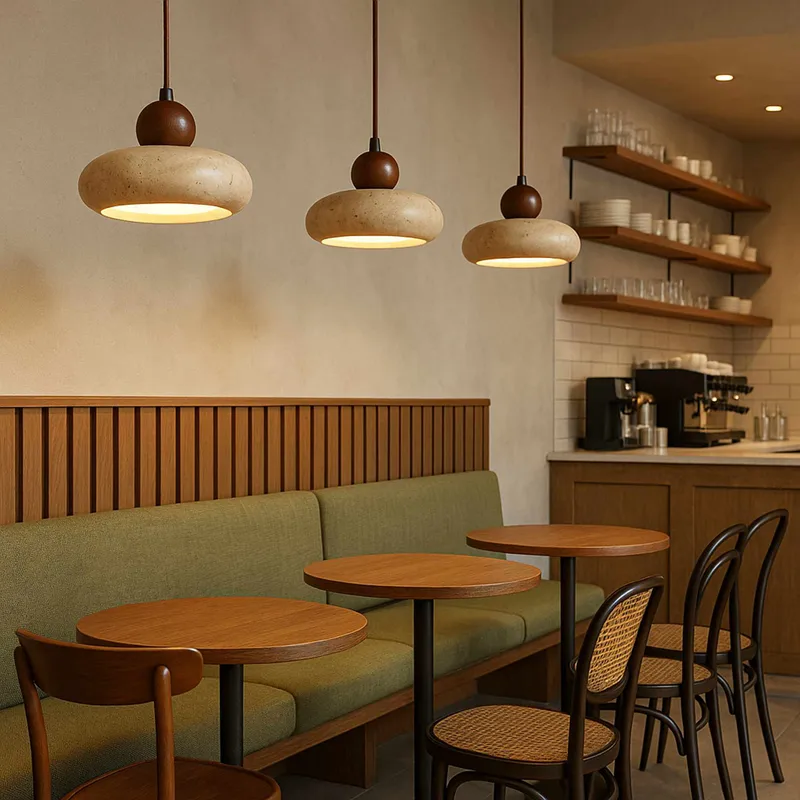 Serros Pendellampa - Beige Och Valnöt - Belysning - Inomhusbelysning & lampor - Taklampor & takbelysning - Kristallkrona & takkrona