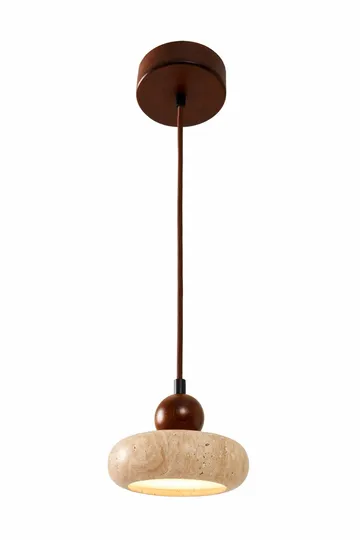Serros Pendellampa - Beige Och Valnöt - Belysning - Inomhusbelysning & lampor - Taklampor & takbelysning - Kristallkrona & takkrona