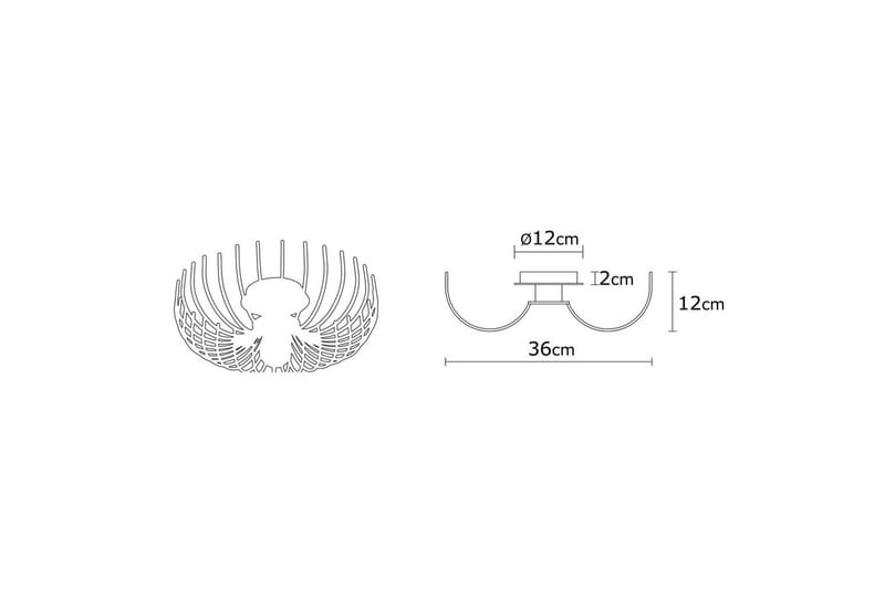 Taklampa Subbersta Vit - Diameter: 36 cm - Belysning - Inomhusbelysning & lampor - Golvlampor & golvbelysning