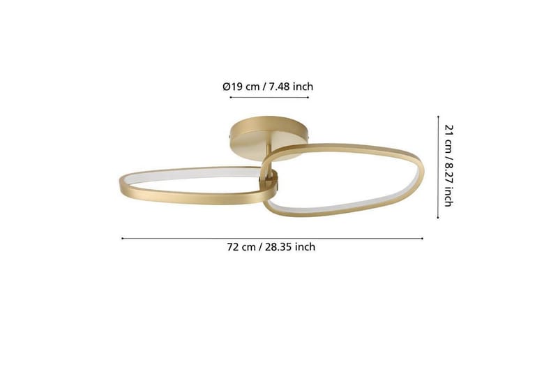 Takbelysning Eglo Lodosa Mässing - Belysning - Inomhusbelysning & lampor - Taklampor & takbelysning - Plafond