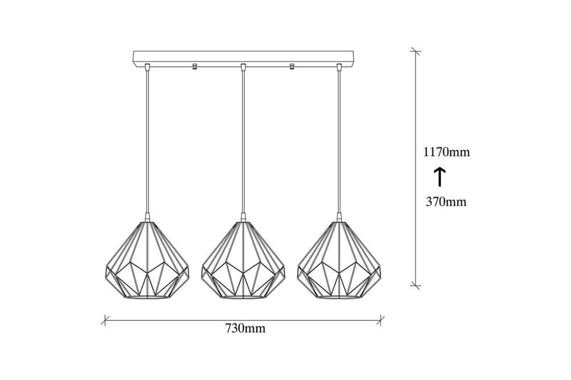Taklampa Almasi Three Svart - Svart - Belysning - Inomhusbelysning & lampor - Taklampor & takbelysning - Kökslampa & pendellampa