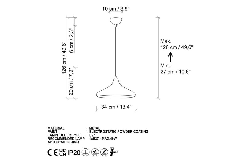Taklampa Argentubay Rany - Guld - Belysning - Inomhusbelysning & lampor - Taklampor & takbelysning - Kökslampa & pendellampa