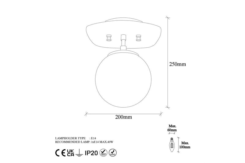 Taklampa Ariofield (20 x 25 x 25 cm) Rany - Rany - Belysning - Inomhusbelysning & lampor - Taklampor & takbelysning - Plafond