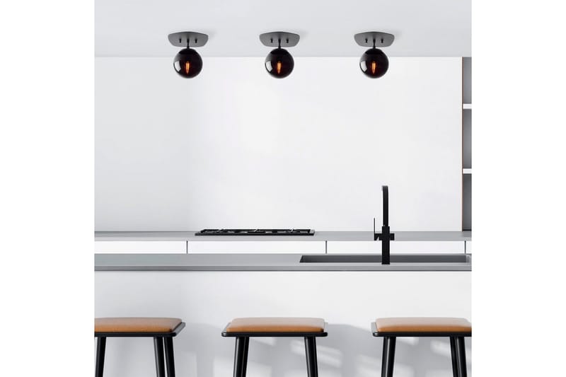 Taklampa Ariofield (20 x 25 x 25 cm) Svart - Svart - Belysning - Inomhusbelysning & lampor - Taklampor & takbelysning - Plafond