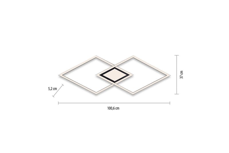 Taklampa Asmin - 37x5,2x106 cm - Belysning - Inomhusbelysning & lampor - Taklampor & takbelysning - Plafond