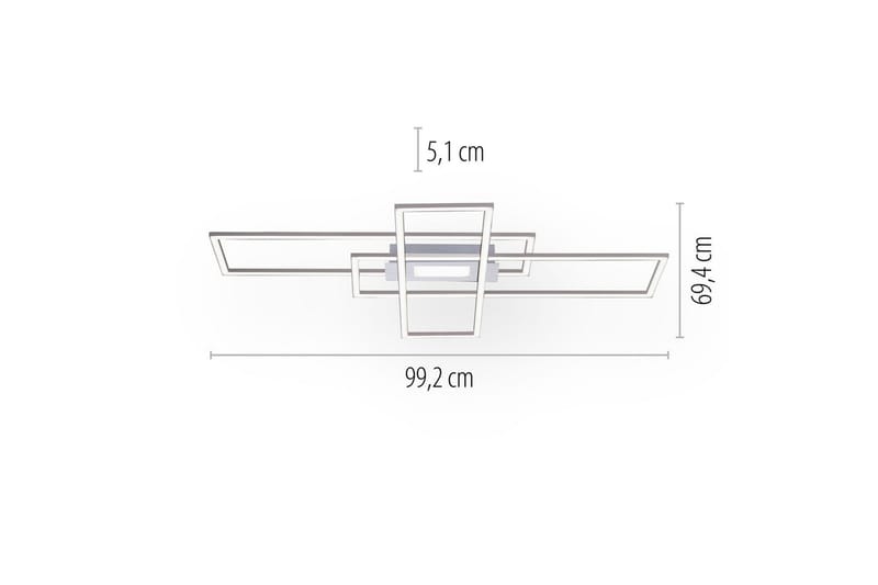 Taklampa Asmin - 69,4x6,8x98,9 cm - Belysning - Inomhusbelysning & lampor - Taklampor & takbelysning - Plafond