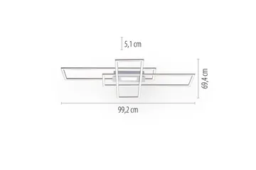 Taklampa Asmin - 69,4x6,8x98,9 cm - Belysning - Inomhusbelysning & lampor - Taklampor & takbelysning - Plafond
