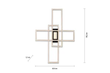 Taklampa Asmin - 69,4x6,8x99 cm - Belysning - Inomhusbelysning & lampor - Taklampor & takbelysning - Plafond