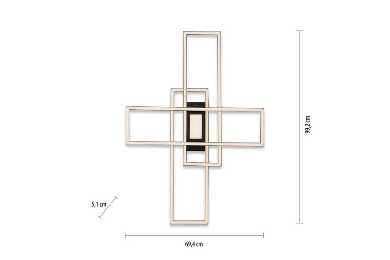 Taklampa Asmin - 69,4x6,8x99 cm - Belysning - Inomhusbelysning & lampor - Taklampor & takbelysning - Plafond