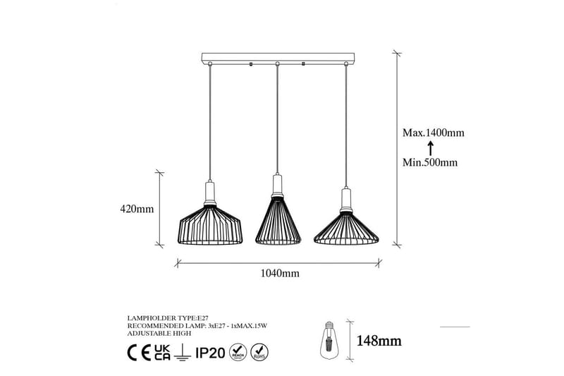 Taklampa Avenor Svart / Antik - Koppar/Svart - Belysning - Inomhusbelysning & lampor - Taklampor & takbelysning - Kökslampa & pendellampa