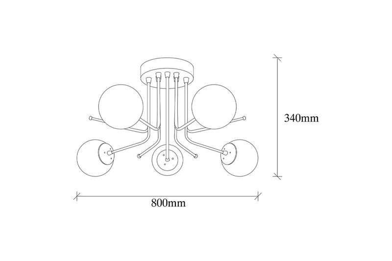 Taklampa Bhika Masafumie Fem Rany / Vit - Guld/Vit - Belysning - Inomhusbelysning & lampor - Taklampor & takbelysning - Plafond