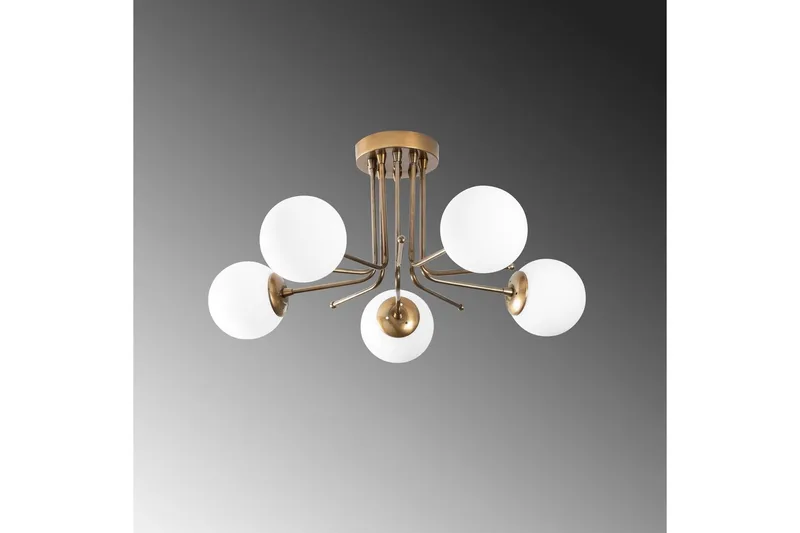 Taklampa Bhika Masafumie Fem Rany / Vit - Guld/Vit - Belysning - Inomhusbelysning & lampor - Taklampor & takbelysning - Plafond