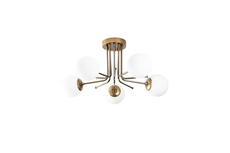 Taklampa Bhika Masafumie Fem Rany / Vit - Guld/Vit - Belysning - Inomhusbelysning & lampor - Taklampor & takbelysning - Plafond