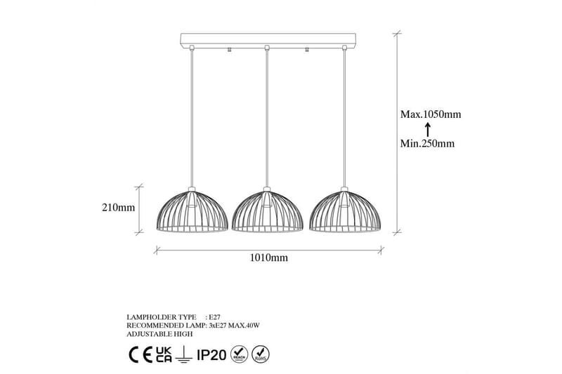 Taklampa Corva Glänsande Rany Horisontell Bas - Horisontell Bas - Belysning - Inomhusbelysning & lampor - Taklampor & takbelysning - Kökslampa & pendellampa