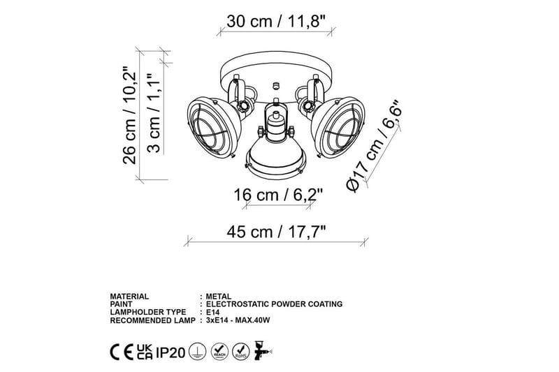 Taklampa Desten Rany - Rany - Belysning - Inomhusbelysning & lampor - Taklampor & takbelysning - Plafond