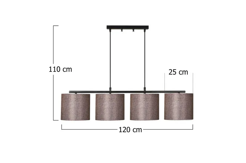 Taklampa Donria Svart / Brun - Brun/Svart - Belysning - Inomhusbelysning & lampor - Taklampor & takbelysning - Kökslampa & pendellampa