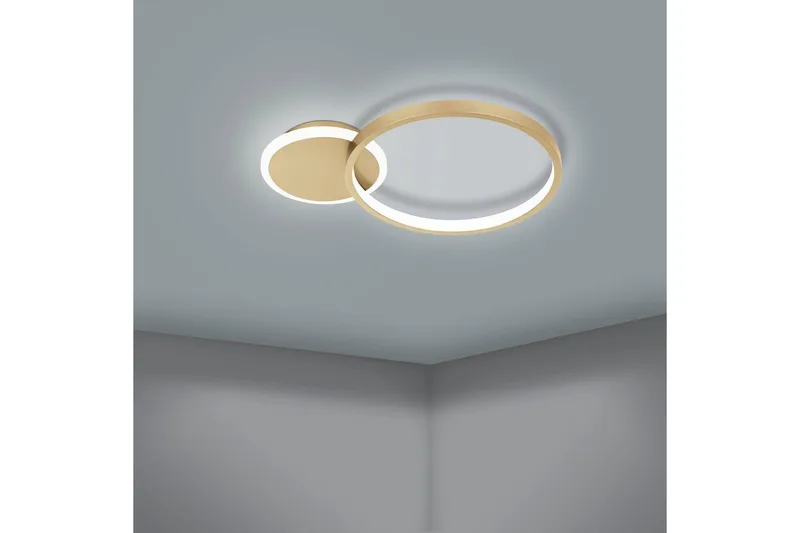 Taklampa Eglo Gafares Rund Guldfärgad/Vit - Guld/Vit - Belysning - Inomhusbelysning & lampor - Taklampor & takbelysning - Plafond