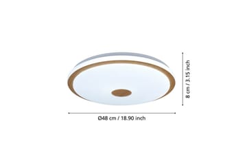 Taklampa Eglo Lanciano 1 480 mm - Vit/Brun - Belysning - Inomhusbelysning & lampor - Taklampor & takbelysning - Plafond