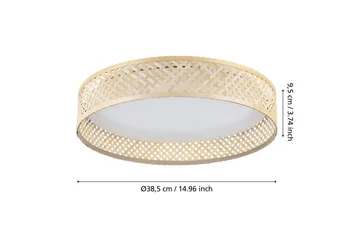 Taklampa Eglo Luppineria Ø380 mm Vit Brun - Vit/Brun - Belysning - Inomhusbelysning & lampor - Taklampor & takbelysning - Plafond