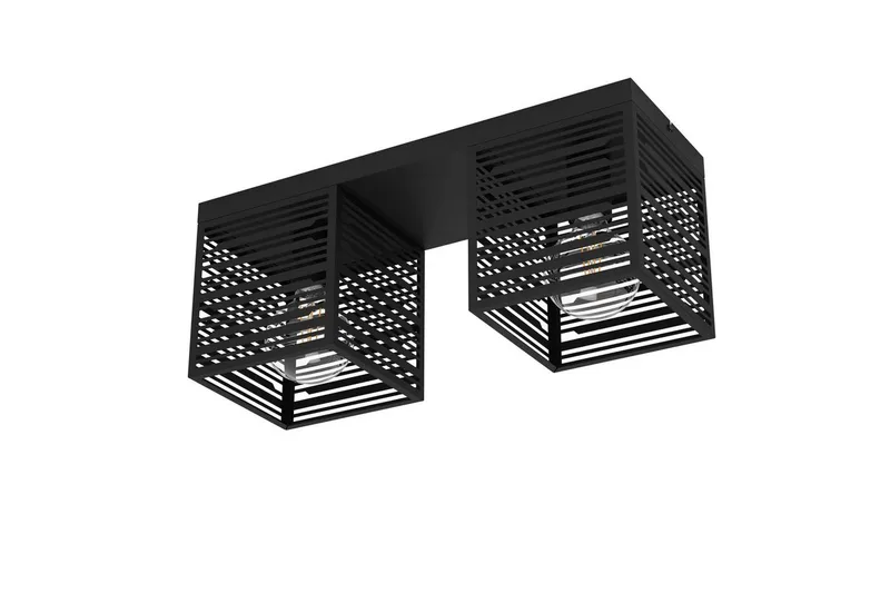 Taklampa Eglo Piedritas med 2 Lampor, Svart