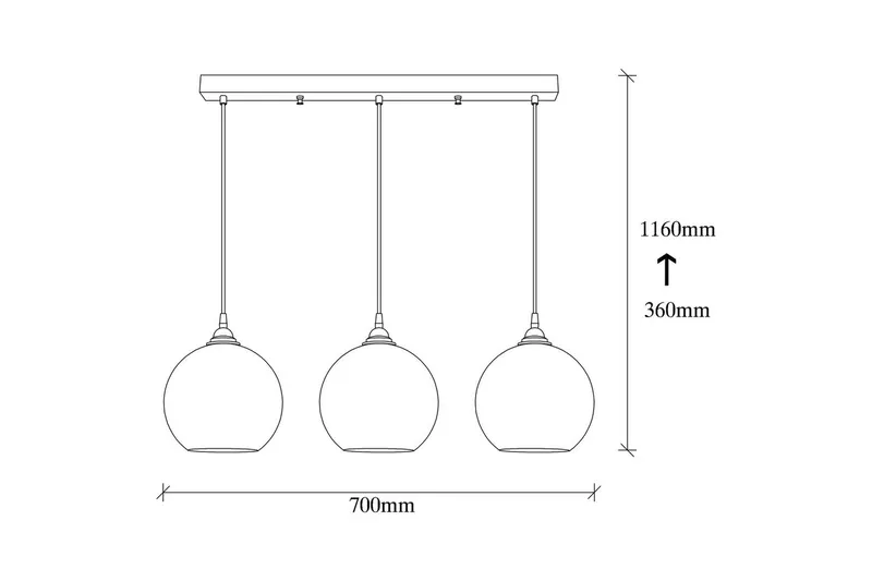 Taklampa Elanorstead Tre Rany / Svart Horisontell - Guld/Svart - Belysning - Inomhusbelysning & lampor - Taklampor & takbelysning - Kökslampa & pendellampa