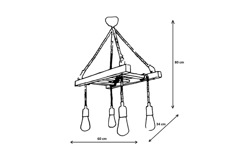 Taklampa Eluna Valnöt - Brun - Belysning - Inomhusbelysning & lampor - Taklampor & takbelysning - Kökslampa & pendellampa