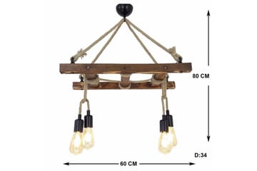 Taklampa Eluna Valnöt - Brun - Belysning - Inomhusbelysning & lampor - Taklampor & takbelysning - Kökslampa & pendellampa