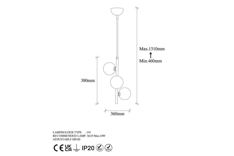 Taklampa Elvon Rany - Guld - Belysning - Inomhusbelysning & lampor - Taklampor & takbelysning - Kökslampa & pendellampa