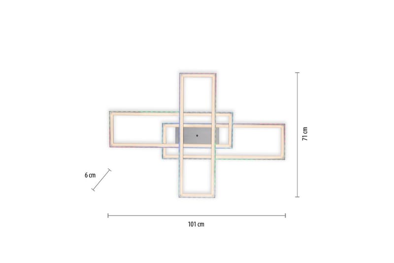 Taklampa Felix - 71x6,9x101,2 cm - Belysning - Inomhusbelysning & lampor - Taklampor & takbelysning - Plafond