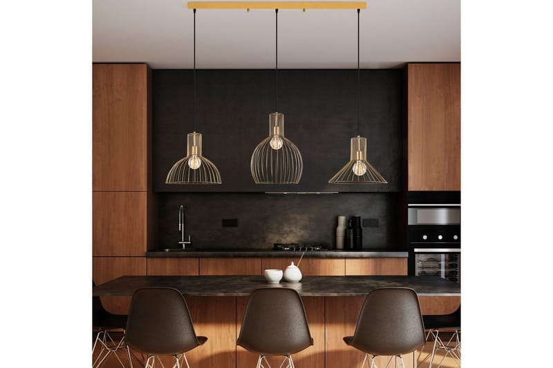 Taklampa Halven Gold - Guld - Belysning - Inomhusbelysning & lampor - Taklampor & takbelysning - Kökslampa & pendellampa