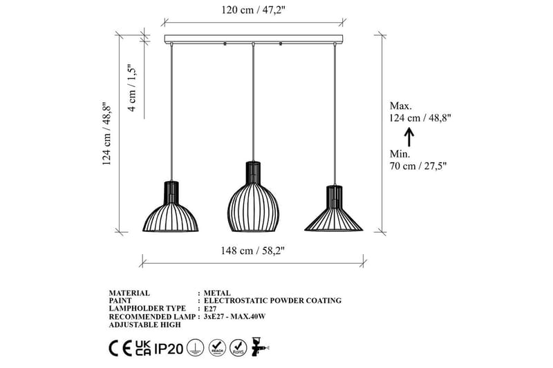 Taklampa Halven Gold - Guld - Belysning - Inomhusbelysning & lampor - Taklampor & takbelysning - Kökslampa & pendellampa