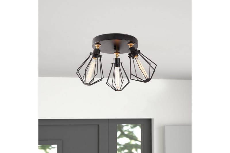 Taklampa Hillmere Svart / Rany - Guld/Svart - Belysning - Inomhusbelysning & lampor - Taklampor & takbelysning - Plafond