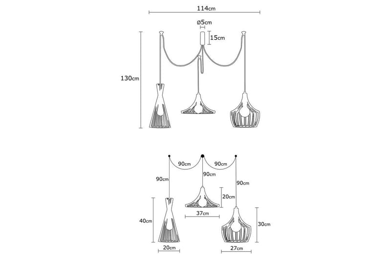 Taklampa Jarim Svart - Svart - Belysning - Inomhusbelysning & lampor - Taklampor & takbelysning - Kökslampa & pendellampa