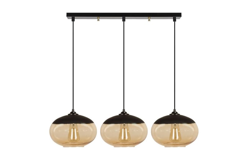 Taklampa Jeba Tre Svart / Honung - Svart - Belysning - Inomhusbelysning & lampor - Taklampor & takbelysning - Kökslampa & pendellampa