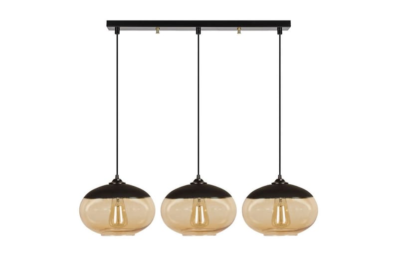 Taklampa Jeba Tre Svart / Honung - Svart - Belysning - Inomhusbelysning & lampor - Taklampor & takbelysning - Kökslampa & pendellampa