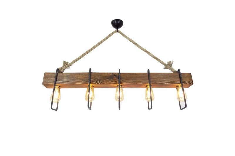 Taklampa Kalldrun Valnöt / Svart / Beige - Valnöt / Svart / Beige - Belysning - Inomhusbelysning & lampor - Taklampor & takbelysning - Kökslampa & pendellampa