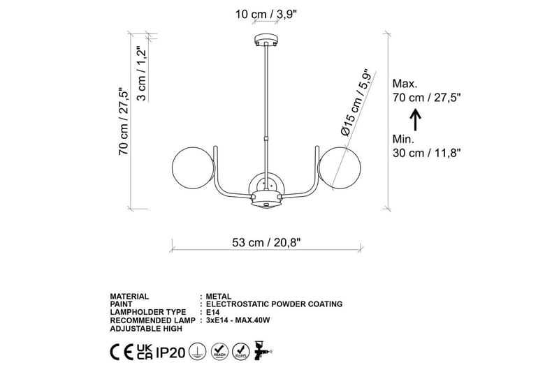 Taklampa Kelulstead Svart - Svart - Belysning - Inomhusbelysning & lampor - Taklampor & takbelysning - Kökslampa & pendellampa